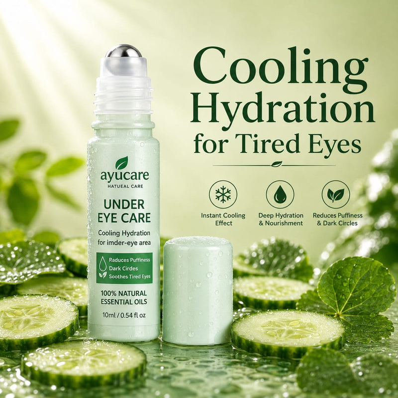 Ayucare Under Eye Care Roll-On | Cooling Hydration for Dark Circles, Puffiness & Tired Eyes