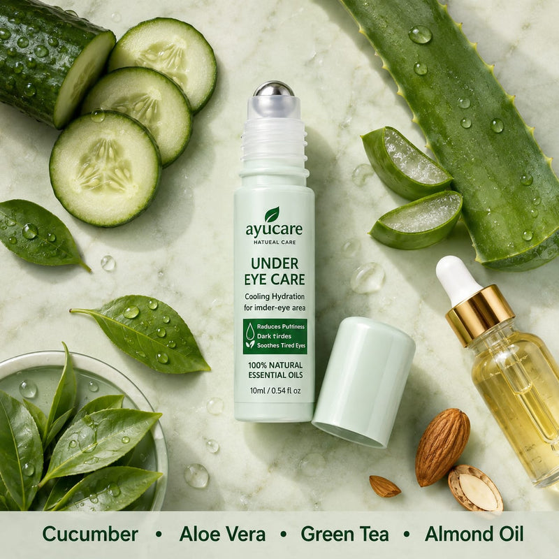 Ayucare Under Eye Care Roll-On | Cooling Hydration for Dark Circles, Puffiness & Tired Eyes