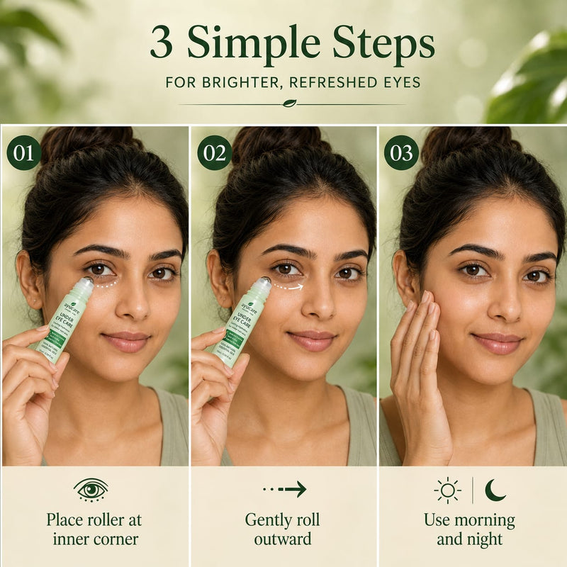Ayucare Under Eye Care Roll-On | Cooling Hydration for Dark Circles, Puffiness & Tired Eyes