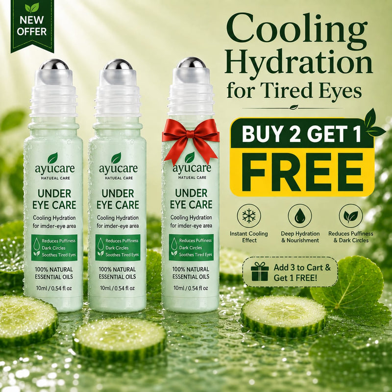 Ayucare Under Eye Care Roll-On | Cooling Hydration for Dark Circles, Puffiness & Tired Eyes