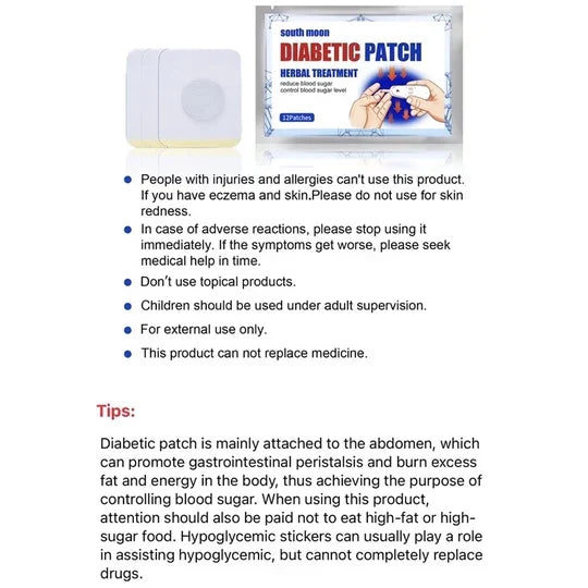 Blood Sugar Control Herbal Diabetic Patches BUY 1 GET 1 FREE